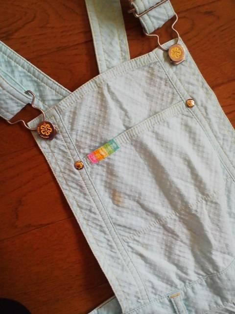 ☆デイジーラバーズ☆水色サロペット☆120 < キッズ/ベビー  ☆デイジーラバーズ☆水色サロペット☆120 < キッズ/ベビーの