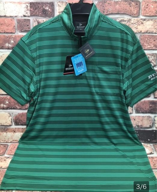 人気ブランド ダンロップ吸汗速乾ボーダー半ジップTシャツ1枚 < 男性ファッション  人気ブランド ダンロップ吸汗速乾ボーダー半ジップTシャツ1枚 < 男性ファッションの