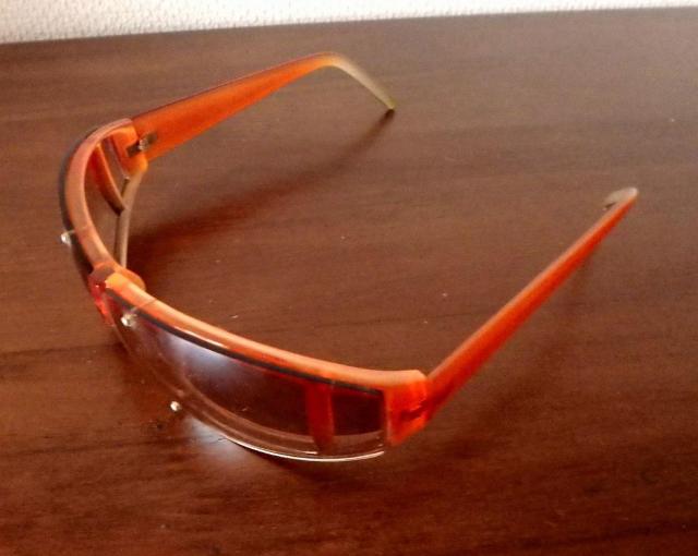 ◆サングラス 色メガネ メガネ オレンジ 度なし 中古品 < 男性ファッション  ◆サングラス 色メガネ メガネ オレンジ 度なし 中古品 < 男性ファッションの