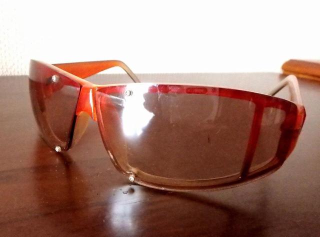 ◆サングラス 色メガネ メガネ オレンジ 度なし 中古品 < 男性ファッション  ◆サングラス 色メガネ メガネ オレンジ 度なし 中古品 < 男性ファッションの