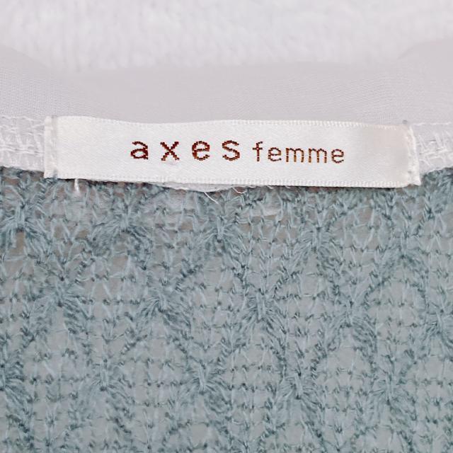 axes femme アクシーズ 長袖 サマーニット 襟付き リボンタイ トップス M N2m < ブランド  axes femme アクシーズ 長袖 サマーニット 襟付き リボンタイ トップス M N2m < ブランドの