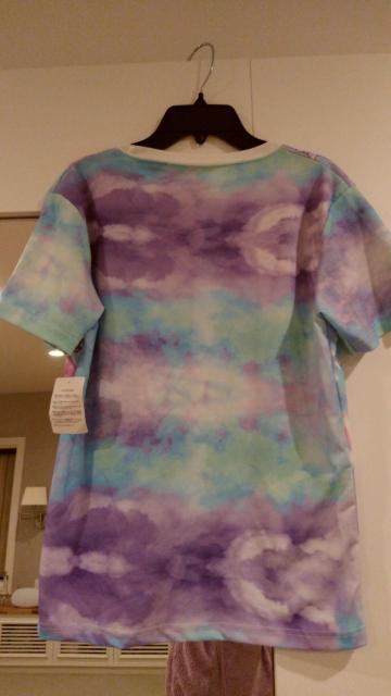 ユニコーン半袖Tシャツ 紫ミントブルーピンク フリーサイズМ < 女性ファッション  ユニコーン半袖Tシャツ 紫ミントブルーピンク フリーサイズМ < 女性ファッションの