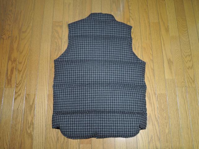 WACKO MARIA ワコマリア ダウン ベスト M 黒灰 チェックネル 裏地ドット柄 ウール DOWN VEST < ブランド  WACKO MARIA ワコマリア ダウン ベスト M 黒灰 チェックネル 裏地ドット柄 ウール DOWN VEST < ブランドの