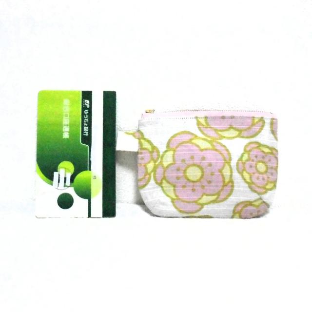 【15p幅】◆ピンク桜サクラ×白地◆ぺたんこファスナーポーチ < 女性ファッション  【15p幅】◆ピンク桜サクラ×白地◆ぺたんこファスナーポーチ < 女性ファッションの