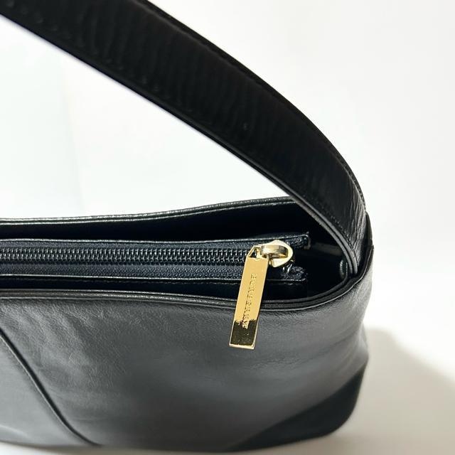 美品 BURBERRY バーバリー レザー ワンショルダーバッグ ハンドバッグ ブラック < ブランド 美品 BURBERRY バーバリー レザー ワンショルダーバッグ ハンドバッグ ブラック < ブランドの
