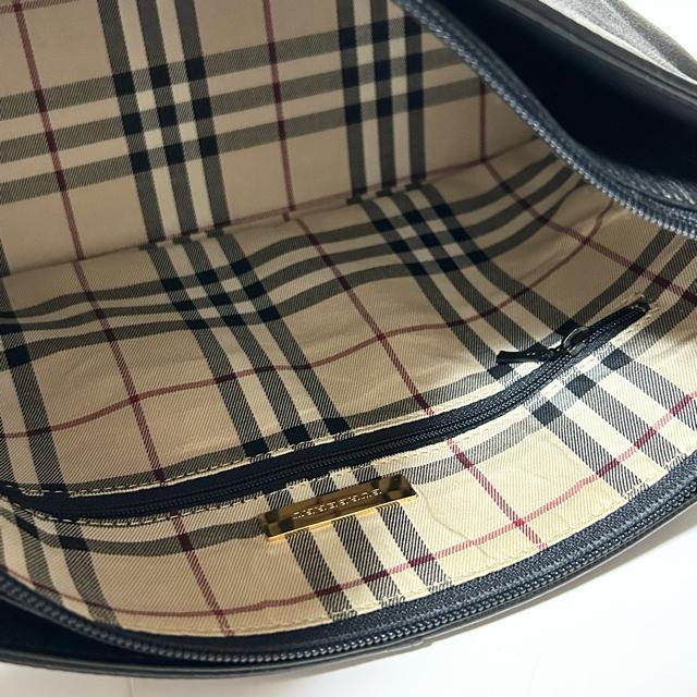 美品 BURBERRY バーバリー レザー ワンショルダーバッグ ハンドバッグ ブラック < ブランド 美品 BURBERRY バーバリー レザー ワンショルダーバッグ ハンドバッグ ブラック < ブランドの