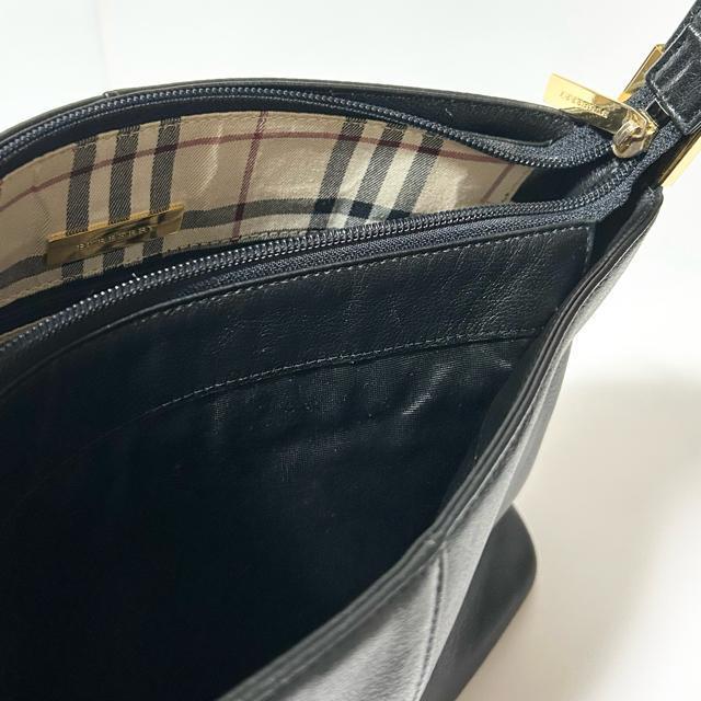 美品 BURBERRY バーバリー レザー ワンショルダーバッグ ハンドバッグ ブラック < ブランド 美品 BURBERRY バーバリー レザー ワンショルダーバッグ ハンドバッグ ブラック < ブランドの