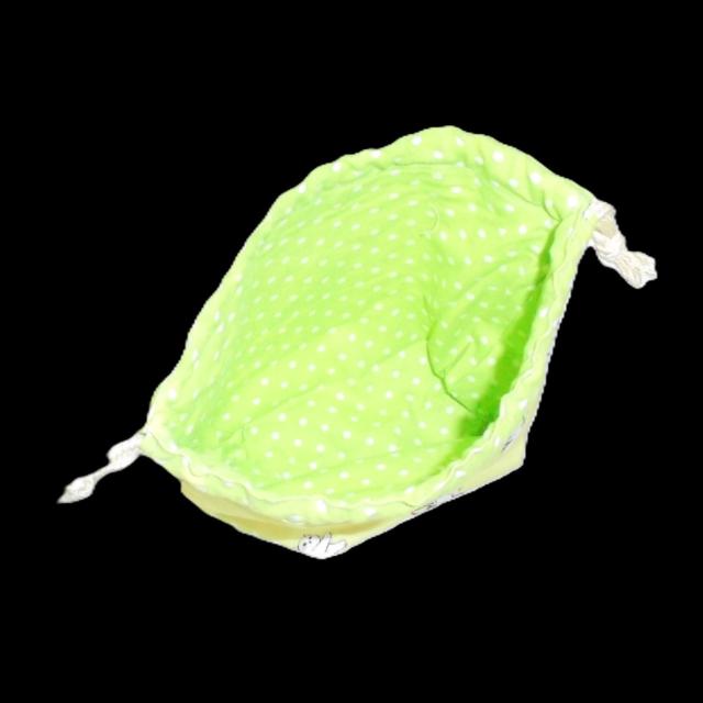 【底マチ幅が広い巾着】◆もふさんど◆mofusand ◆フラフープ総柄×黄緑地◆裏地あり巾着 < 女性ファッション 【底マチ幅が広い巾着】◆もふさんど◆mofusand ◆フラフープ総柄×黄緑地◆裏地あり巾着 < 女性ファッションの