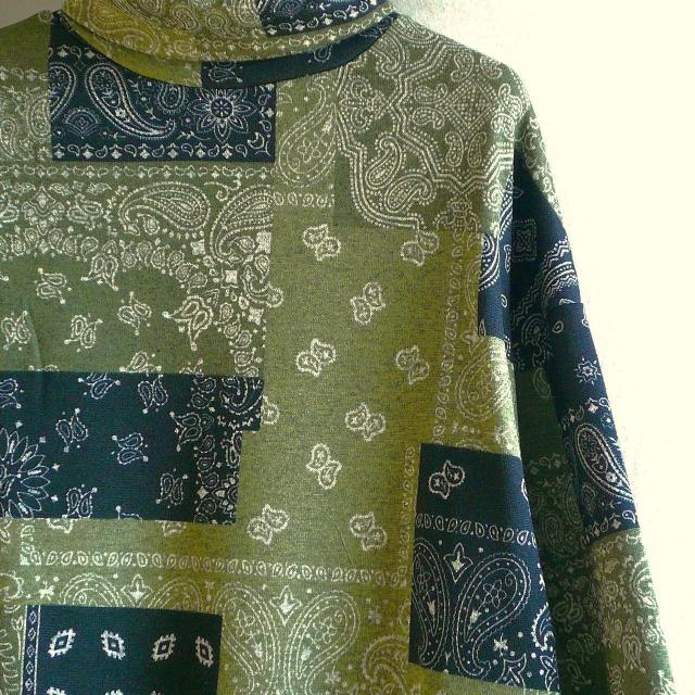 新品 a048 ML 裏起毛 あったか ワンピース グリーン系 秋 冬 ペイズリー柄 レディース ゆったりタートル < 女性ファッション 新品 a048 ML 裏起毛 あったか ワンピース グリーン系 秋 冬 ペイズリー柄 レディース ゆったりタートル < 女性ファッションの