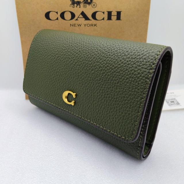 新品COACH エッセンシャル ミディアム フラップ ウォレット グリーン < ブランド 新品COACH エッセンシャル ミディアム フラップ ウォレット グリーン < ブランドの