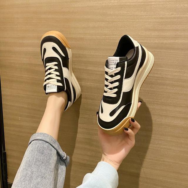 送料無料 新品 厚底スニーカー 韓国 レディース 配色 < 女性ファッション  送料無料 新品 厚底スニーカー 韓国 レディース 配色 < 女性ファッションの