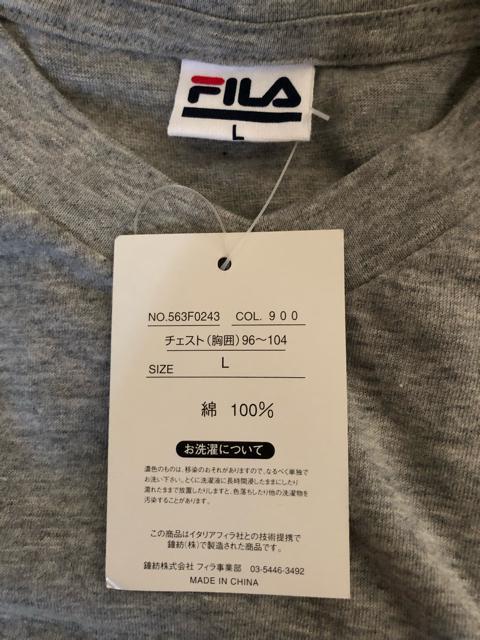 FILA  フィラ VネックTシャツ L グレー < ブランド  FILA  フィラ VネックTシャツ L グレー < ブランドの