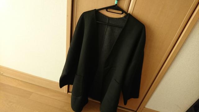【nano universe】黒/リバーガウンショートコート/タグ付き定価16940円 < ブランド  【nano universe】黒/リバーガウンショートコート/タグ付き定価16940円  < ブランドの