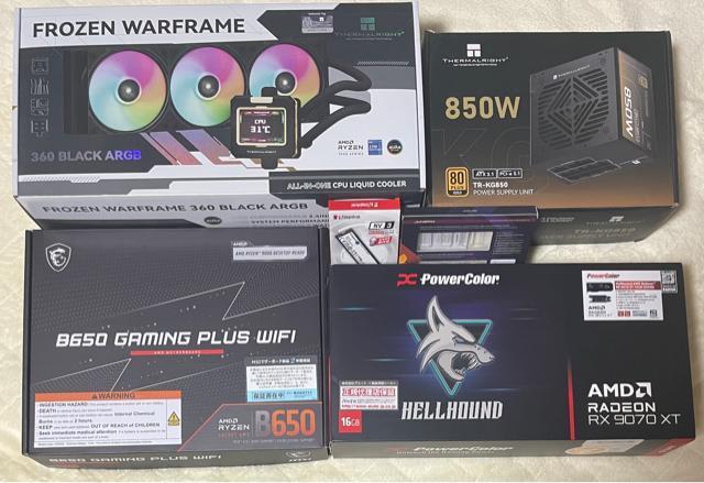 yVifXNgbvPCzRyzen7 7800X3D RT9070XT 32GB SSD1TB 850W