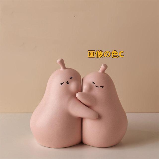 抱き梨 本立て セラミック置物 インテリア飾り 梨オブジェ 癒やしアイテム < インテリア/ライフ 抱き梨 本立て セラミック置物 インテリア飾り 梨オブジェ 癒やしアイテム < インテリア/ライフの