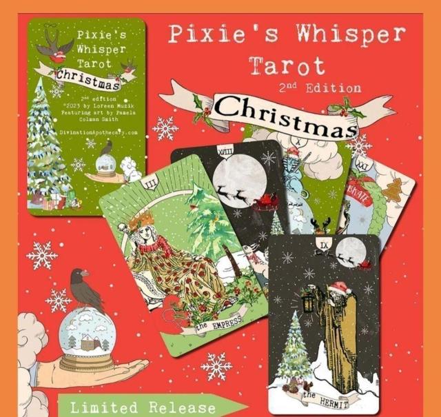 Pixie's Whisper Tarot Christmas 2nd Edition �s�N�V�[�Y�E�B�X�p�[�^���b�g�J�[�h 78��  �� �{/�G���� 