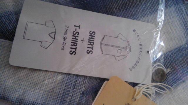 Mサイズ2点セット!麻混パナマチェック半袖and半袖Tシャツ!新品セット!涼しげ素材! < 男性ファッション  Mサイズ2点セット!麻混パナマチェック半袖and半袖Tシャツ!新品セット!涼しげ素材! < 男性ファッションの