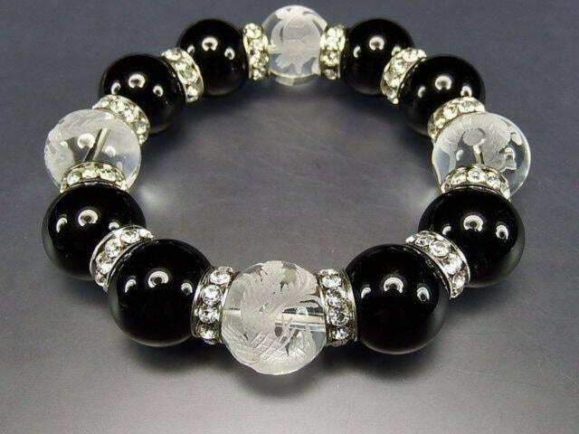 AA+天然水晶職人手彫り四神大玉約18mmオニキス高級ロンデル数珠天然石入手困難 < 男性アクセサリー/時計  AA+天然水晶職人手彫り四神大玉約18mmオニキス高級ロンデル数珠天然石入手困難 < 男性アクセサリー/時計の