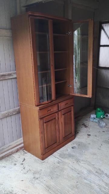 ◆中古/食器棚/高さ約180cm/幅約80cm/引取可能/ < インテリア/ライフ  ◆中古/食器棚/高さ約180cm/幅約80cm/引取可能/ < インテリア/ライフの