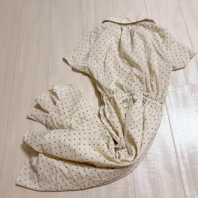 ◆one*way/ワンウェイ◆半袖シャツワンピース★ドット柄ミニワンピ*ベージュM♪美品 < ブランド  ◆one*way/ワンウェイ◆半袖シャツワンピース★ドット柄ミニワンピ*ベージュM♪美品 < ブランドの