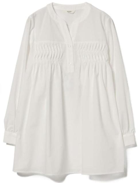 レディース 変形タック ノーカラーブラウス < 女性ファッション レディース 変形タック ノーカラーブラウス < 女性ファッションの