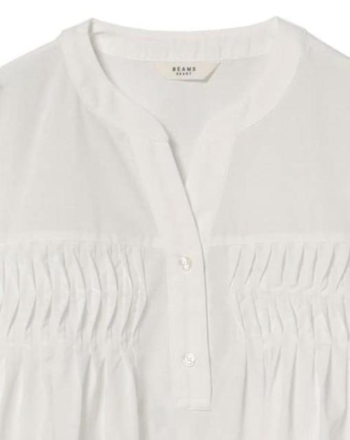 レディース 変形タック ノーカラーブラウス < 女性ファッション レディース 変形タック ノーカラーブラウス < 女性ファッションの