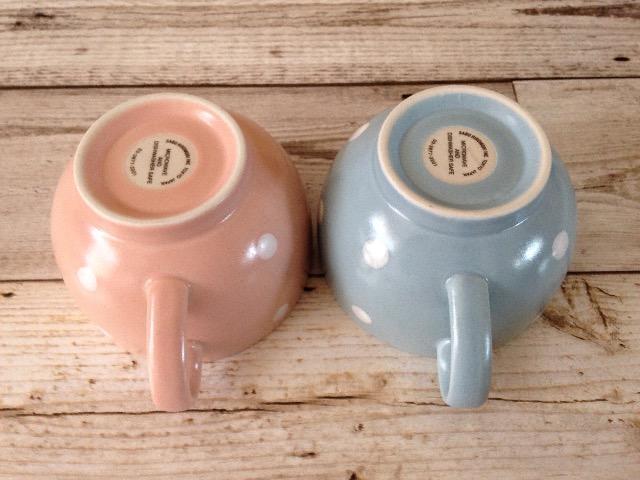 水玉 スープカップ ブルー&ピンク2点セット < インテリア/ライフ 水玉 スープカップ ブルー&ピンク2点セット < インテリア/ライフの
