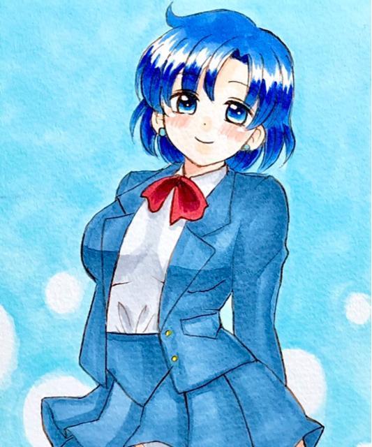 自作イラスト/水野亜美/ウェディングピーチ/制服チェンジ < アニメ/コミック/キャラクター 自作イラスト/水野亜美/ウェディングピーチ/制服チェンジ < アニメ/コミック/キャラクターの