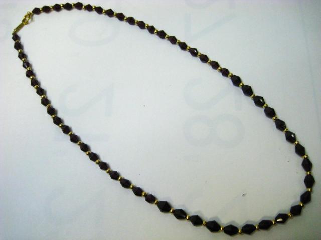 K18 18金 ネックレス アメシスト 57ヶ付 18金の丸玉入 40cm < 女性アクセサリー/時計 K18 18金 ネックレス アメシスト 57ヶ付 18金の丸玉入 40cm < 女性アクセサリー/時計の