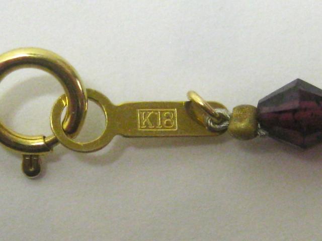 K18 18金 ネックレス アメシスト 57ヶ付 18金の丸玉入 40cm < 女性アクセサリー/時計 K18 18金 ネックレス アメシスト 57ヶ付 18金の丸玉入 40cm < 女性アクセサリー/時計の