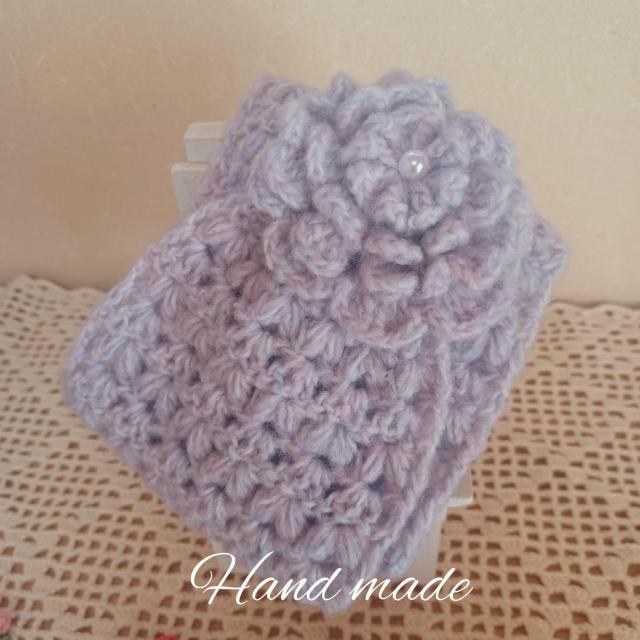 ☆Hand made☆ 薔薇のミニマフラー*パープル < ペット/手芸/園芸 ☆Hand made☆ 薔薇のミニマフラー*パープル < ペット/手芸/園芸の