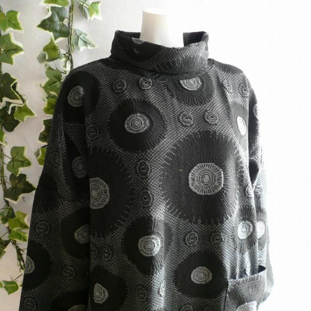 新品 a021 ML ジャガード ワンピース 立体花模様 黒系 秋 冬 レディース オフタートル コクーン モード 上品 < 女性ファッション 新品 a021 ML ジャガード ワンピース 立体花模様 黒系 秋 冬 レディース オフタートル コクーン モード 上品 < 女性ファッションの