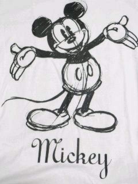ディズニー【ミッキー】手描きプリントTシャツ < 男性ファッション ディズニー【ミッキー】手描きプリントTシャツ < 男性ファッションの