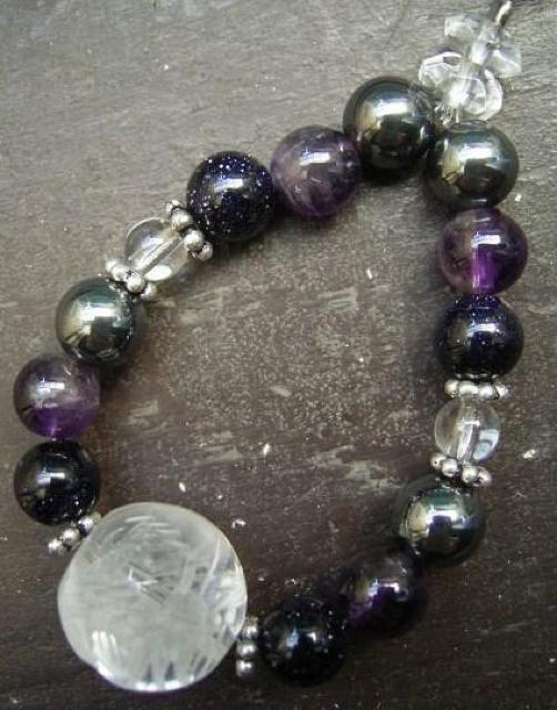 龍彫水晶xアメジストx紫金石xヘマタイトストラップ < 家電/AV  龍彫水晶xアメジストx紫金石xヘマタイトストラップ  < 家電/AVの