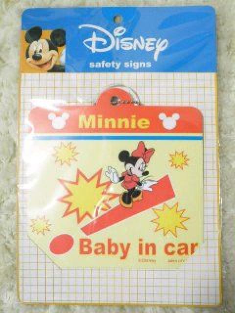 《New》セーフティサイン/ドライブ安全マーク★ミニーマウス【Baby in car】吸盤付 < 自動車/バイク 《New》セーフティサイン/ドライブ安全マーク★ミニーマウス【Baby in car】吸盤付 < 自動車/バイク