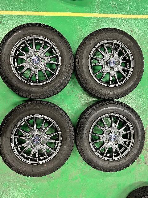 0182615)激安美品VELVAスポーツアルミホイール4本国産中古スタッドレスタイヤセット軽自動車全般145/80R13送料無料 < 自動車/バイク 0182615)激安美品VELVAスポーツアルミホイール4本国産中古スタッドレスタイヤセット軽自動車全般145/80R13送料無料 < 自動車/バイク