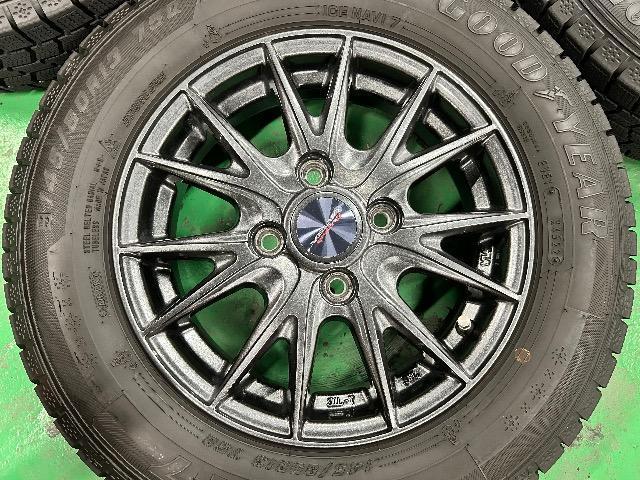 0182615)激安美品VELVAスポーツアルミホイール4本国産中古スタッドレスタイヤセット軽自動車全般145/80R13送料無料 < 自動車/バイク 0182615)激安美品VELVAスポーツアルミホイール4本国産中古スタッドレスタイヤセット軽自動車全般145/80R13送料無料 < 自動車/バイク