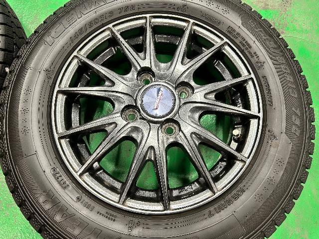 0182615)激安美品VELVAスポーツアルミホイール4本国産中古スタッドレスタイヤセット軽自動車全般145/80R13送料無料 < 自動車/バイク 0182615)激安美品VELVAスポーツアルミホイール4本国産中古スタッドレスタイヤセット軽自動車全般145/80R13送料無料 < 自動車/バイク
