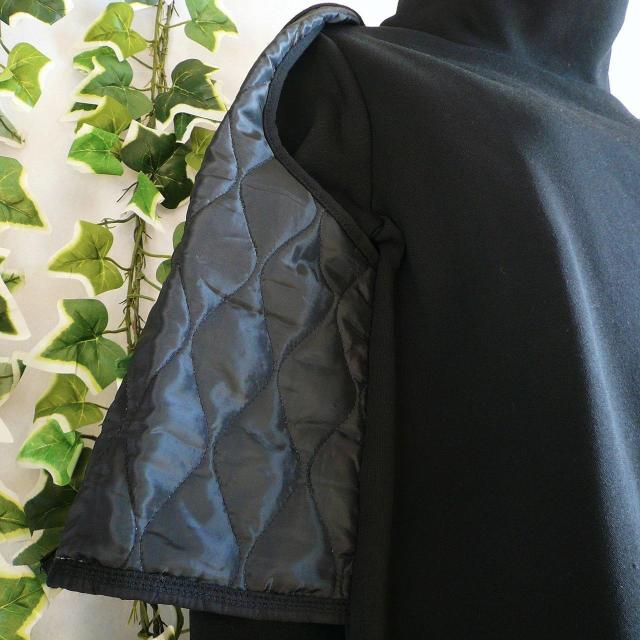 新品 a046 ML 裏起毛 ベストアンサンブル風 切替チュニック 黒 秋冬 レディース キルティングベスト ハイネック < 女性ファッション 新品 a046 ML 裏起毛 ベストアンサンブル風 切替チュニック 黒 秋冬 レディース キルティングベスト ハイネック < 女性ファッションの