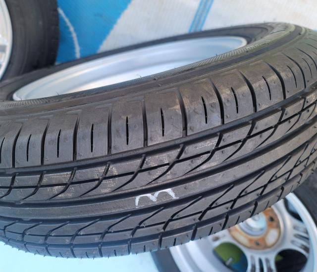 Weds JOKERアルミホイール12インチ4J pcd 100 タイヤ付き4本セットヨコハマ DNA ECOS ES300 < 自動車/バイク Weds JOKERアルミホイール12インチ4J pcd 100 タイヤ付き4本セットヨコハマ DNA ECOS ES300 < 自動車/バイク