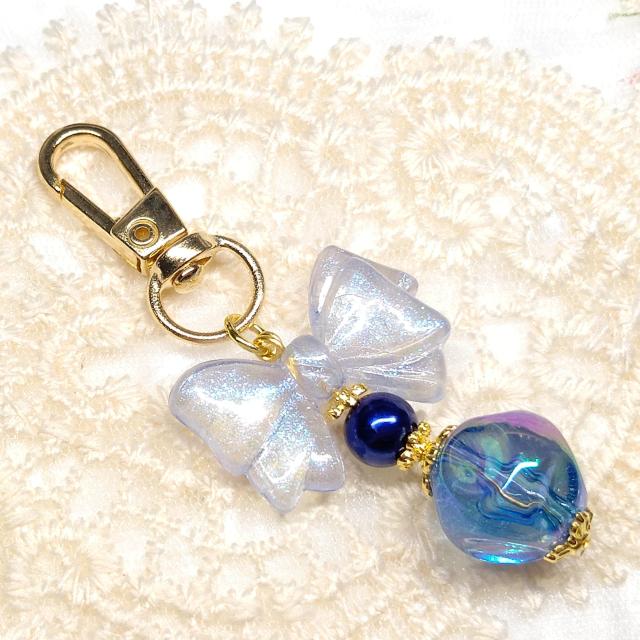 ハンドメイド☆キーホルダー☆ブルー < 女性ファッション ハンドメイド☆キーホルダー☆ブルー < 女性ファッションの