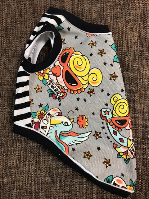 ★ハンドメイド ヒスミニ シャツ バラ グレー ボーダー M★ < ペット/手芸/園芸  ★ハンドメイド ヒスミニ シャツ バラ グレー ボーダー M★ < ペット/手芸/園芸の