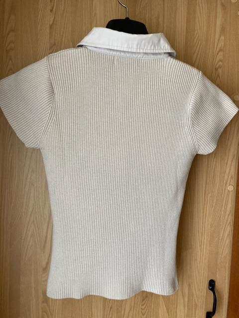 1978.半袖リブシャツ☆カットソー☆グレージュ☆サイズS < 女性ファッション  1978.半袖リブシャツ☆カットソー☆グレージュ☆サイズS < 女性ファッションの