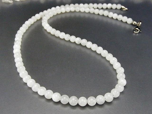 天然石ムーンストーン約5mmワイヤー仕上げネックレス6月の誕生石 < 女性アクセサリー/時計  天然石ムーンストーン約5mmワイヤー仕上げネックレス6月の誕生石  < 女性アクセサリー/時計の