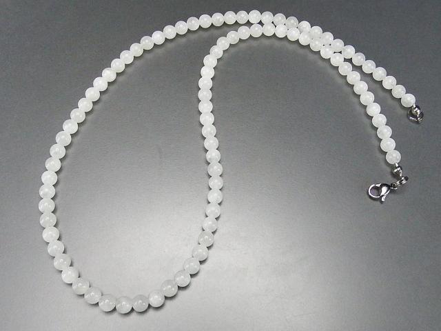 天然石ムーンストーン約5mmワイヤー仕上げネックレス6月の誕生石 < 女性アクセサリー/時計  天然石ムーンストーン約5mmワイヤー仕上げネックレス6月の誕生石 < 女性アクセサリー/時計の