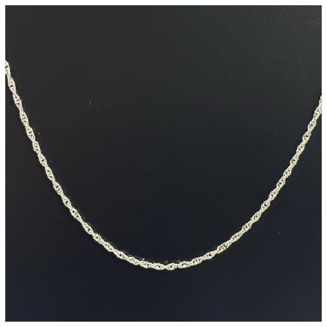 K18WG ホワイトゴールド ITALY イタリー ホールマーク ネックレス チェーン < 女性アクセサリー/時計 K18WG ホワイトゴールド ITALY イタリー ホールマーク ネックレス チェーン < 女性アクセサリー/時計の