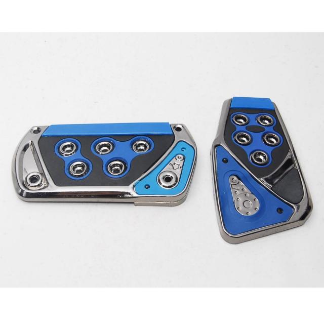 フォーミュラスペック ノンスリップ スポーツ ペダルカバー ブルー AT用 汎用 ペダルパッド オートマ 軽量 ドレスアップ 青 < 自動車/バイク フォーミュラスペック ノンスリップ スポーツ ペダルカバー ブルー AT用 汎用 ペダルパッド オートマ 軽量 ドレスアップ 青 < 自動車/バイク