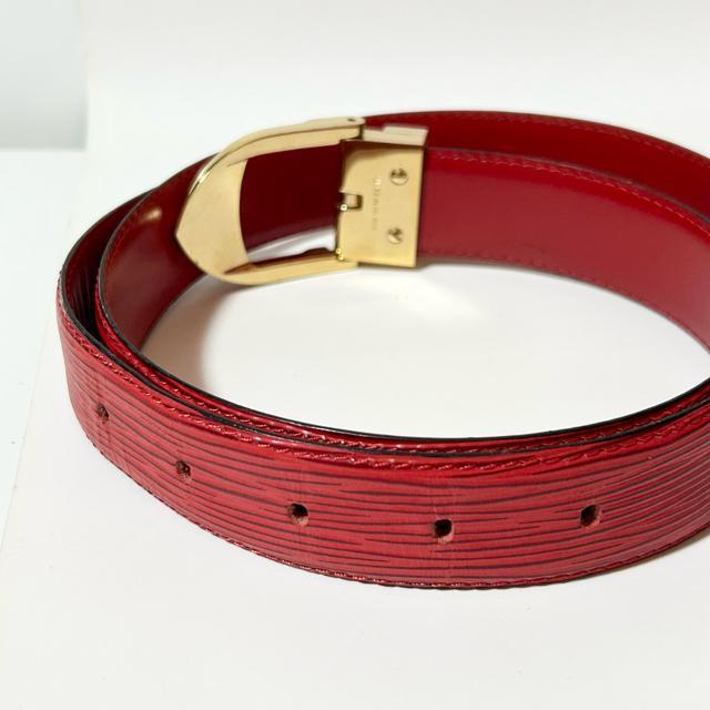 LOUIS VUITTON �G�s �x���g �T�C�Y 34/85 �S�[���h���� ���b�h �� �u�����h�� 