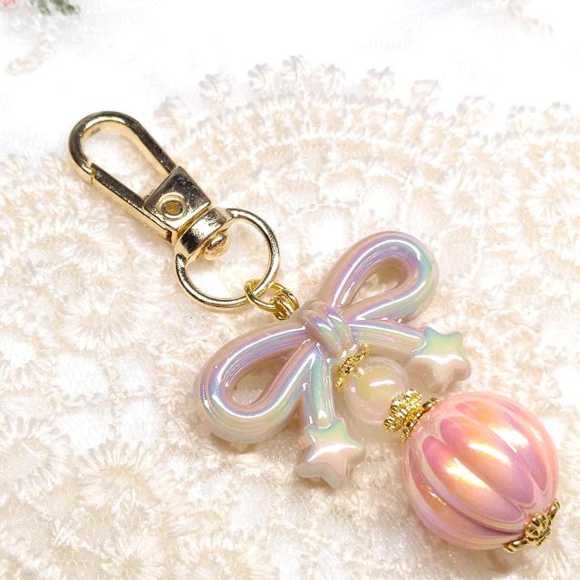 ハンドメイド☆キーホルダー☆ミルキーオレンジ < 女性ファッション ハンドメイド☆キーホルダー☆ミルキーオレンジ < 女性ファッションの