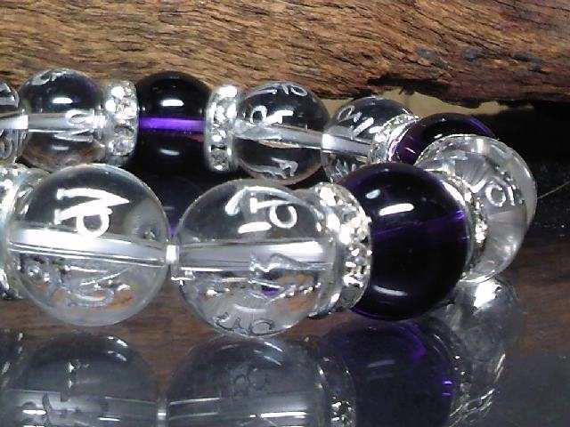 銀彫六字真言梵字水晶アメジスト12ミリロンデル数珠 < 男性アクセサリー/時計  銀彫六字真言梵字水晶アメジスト12ミリロンデル数珠 < 男性アクセサリー/時計の